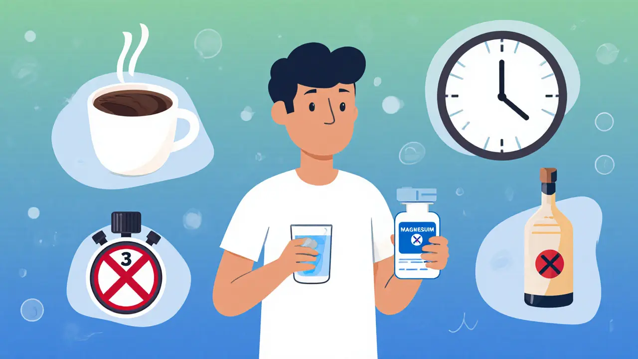 Osoba přijímá magnézium a vyhýbá se kofeinu, alkoholu a měření pulzu po panickém záchvatu.