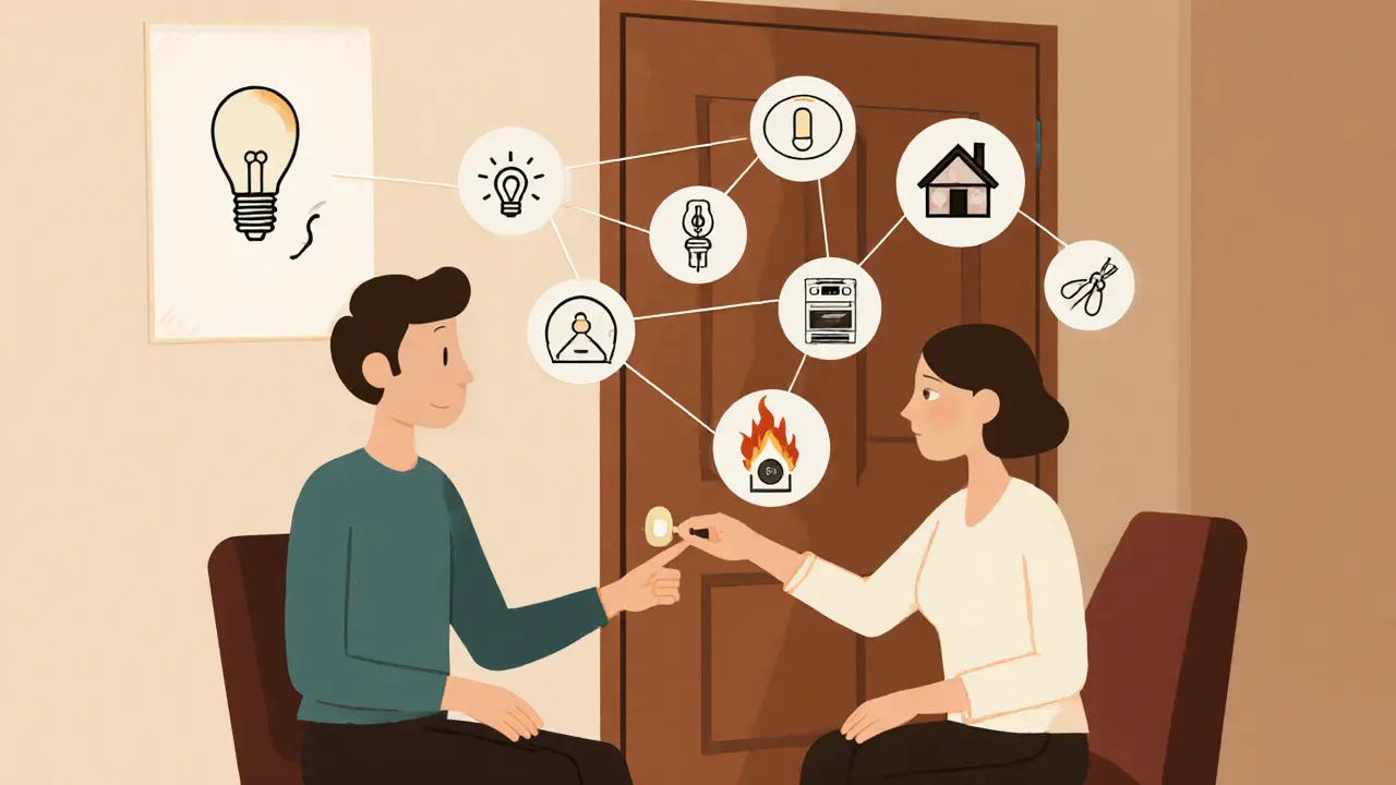 Terapeut pomáhá pacientovi překonávat strachy pomocí expozice.