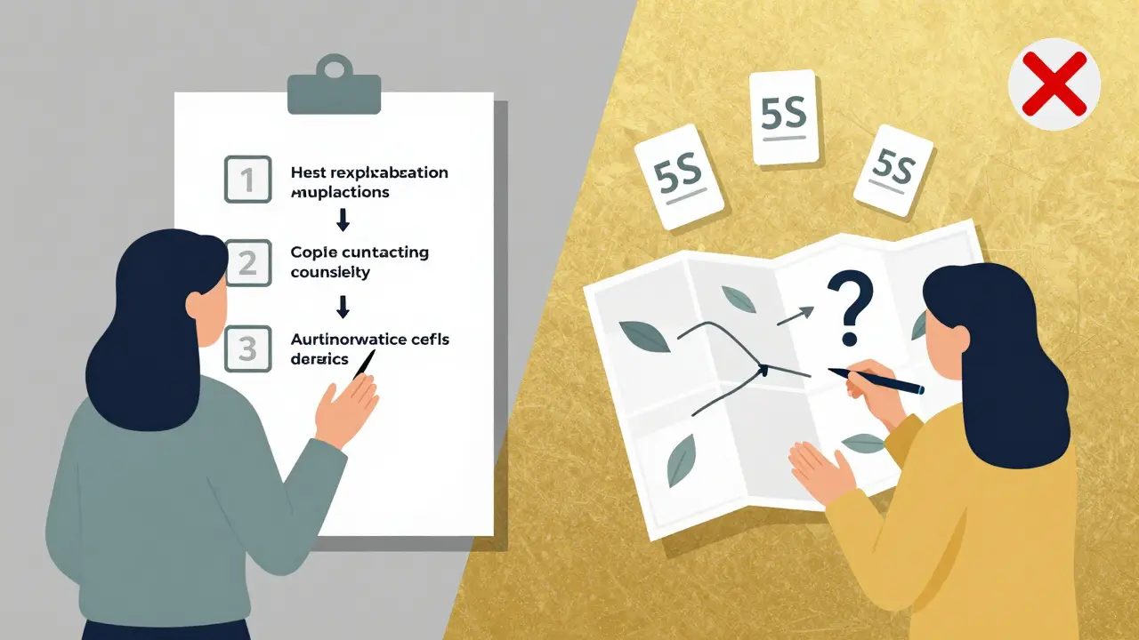 Hybridní poradenství: přímé kroky a vlastní plán na stejném obrázku.