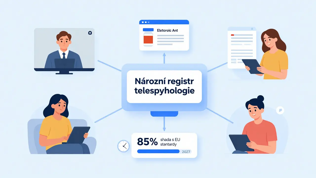 Národní systém telepsychologie v Česku propojující terapii s elektronickým zdravotním systémem.
