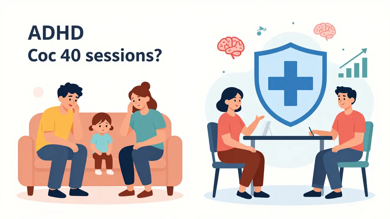 Rodina přijímá neurofeedback jako hrazenou léčbu z pojištění, symbolizující přístupnost v České republice.