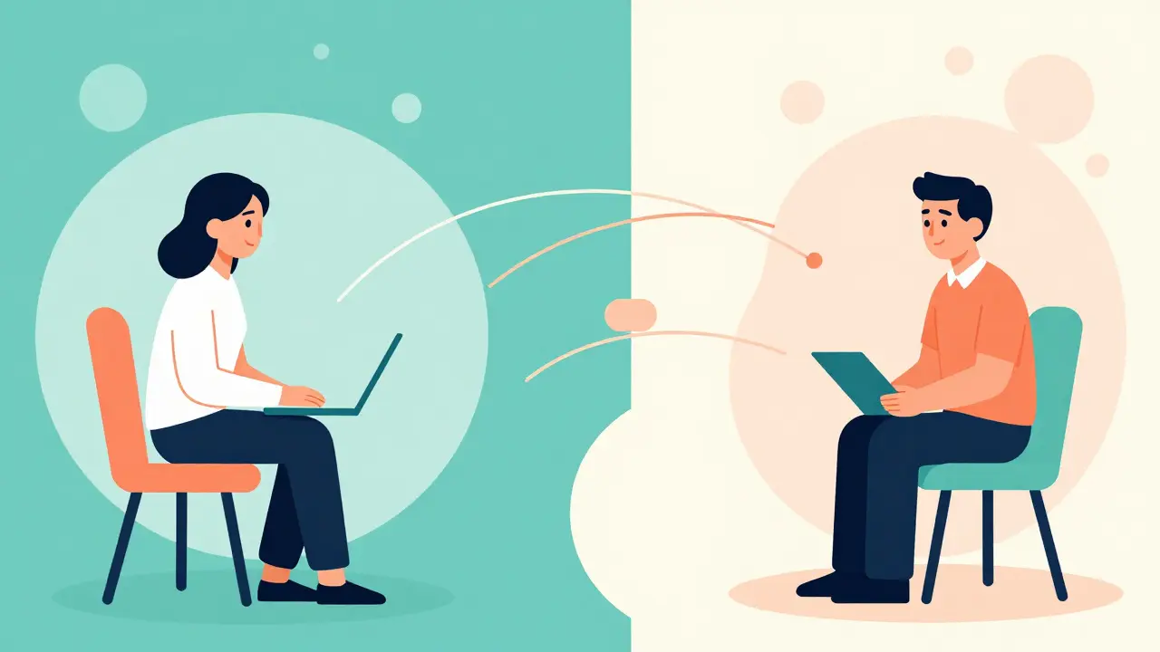 Kresba terapeuta v práci a následně v podpůrné konzulaci se supervizorem.