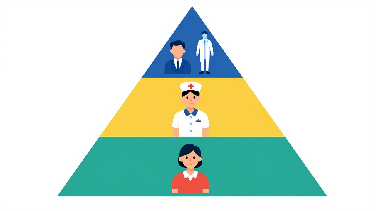Tříúrovňová pyramida modelu psychoterapeutické péče v ČR
