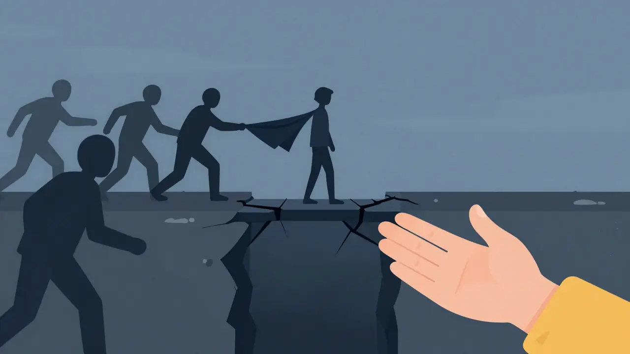 Konceptuální ilustrace boje s hraniční poruchou osobnosti a emocemi