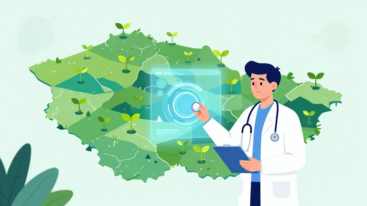 Rozvoj psychoterapeutické sítě na mapě České republiky